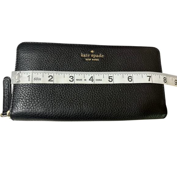 Kate Spade Lena Large Continental Black Zip Around Wallet - Picture 6 of 6
